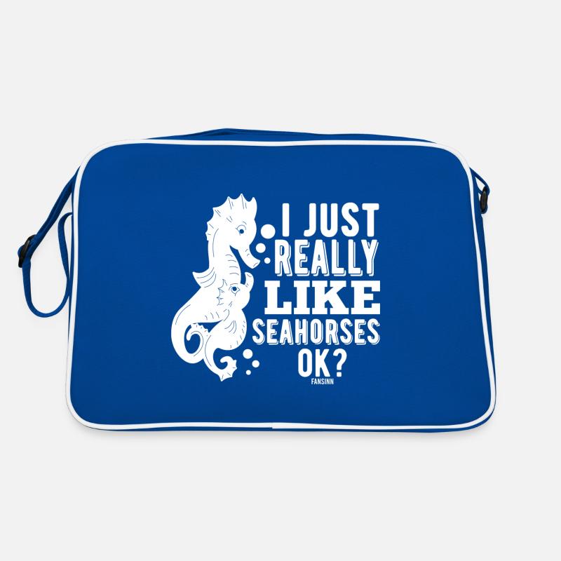 hippocampe mignon dans la mer Sac Retro