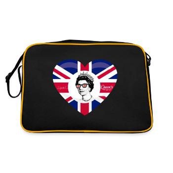 British Queen Monarchy Platinum Jubilee 70th yr - Retro Bag - black/gold - Back