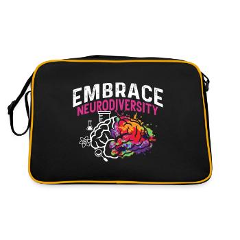 La neurodiversité embrasse le poison du psychiatre - Sac Retro - noir/or - Dos