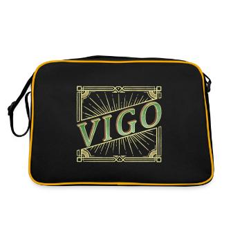 Vigo Espagne City Font Vintage Retro Skyline - Sac Retro - noir/or - Dos