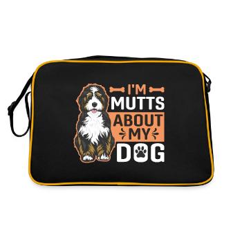 I Am Mutts About Dog Australian Shepherd - Retro Bag - black/gold - Back