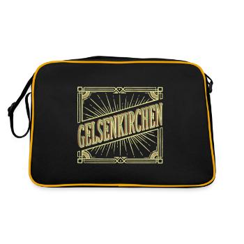 Gelsenkirchen Allemagne City Font Vintage - Sac Retro - noir/or - Dos