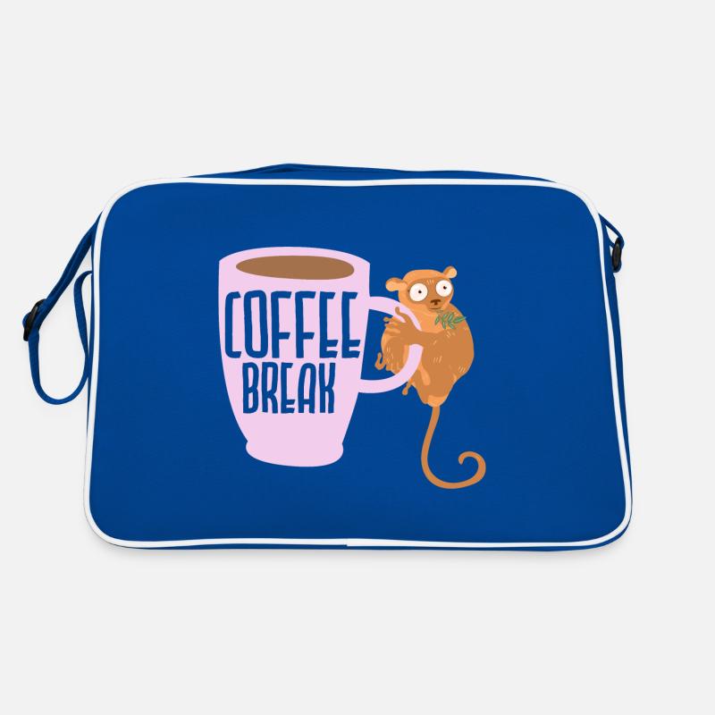 Kaffeepause Tarsierflüsterer Koffeintrinker Retro Tasche