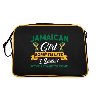 Jamaïque Drapeau Jamaïcain Cadeau - Sac Retro - noir/or - Dos