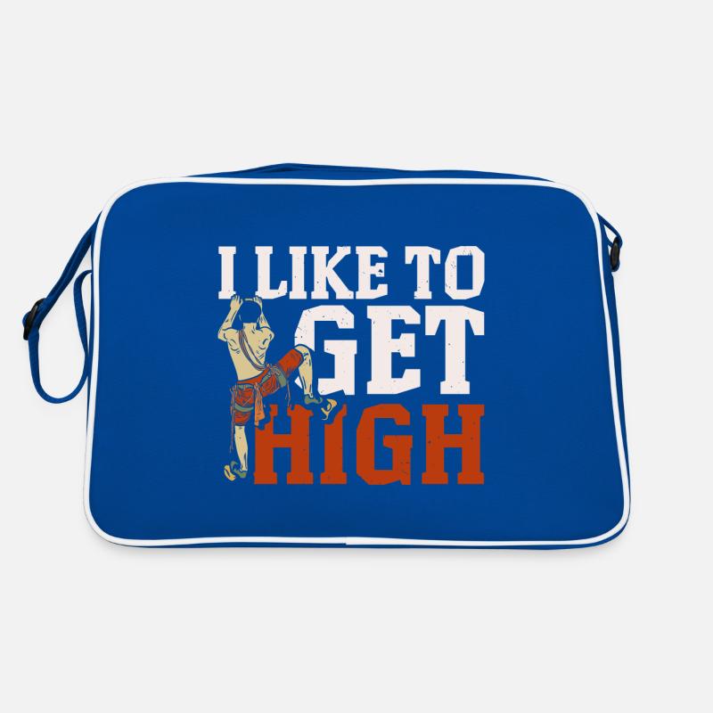 Ich möchte hoch hinaus Kletterer Boulderer Boulder Retro Tasche
