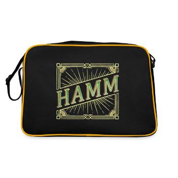 Hamm Allemagne City Font Vintage Rétro - Sac Retro - noir/or - Dos
