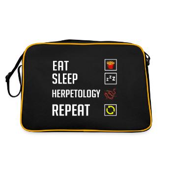 Herpetology Reptiles Herpetologist Lizards - Retro Bag - black/gold - Back