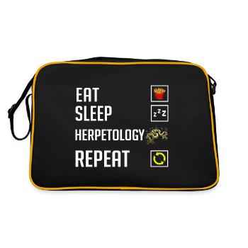 Herpetology Reptiles Herpetologist Lizards - Retro Bag - black/gold - Back