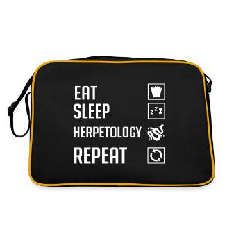Herpetology Reptiles Herpetologist Lizards - Retro Bag - black/gold - Back