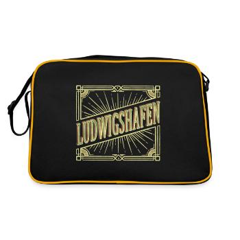 Ludwigshafen Allemagne City Font Vintage - Sac Retro - noir/or - Dos