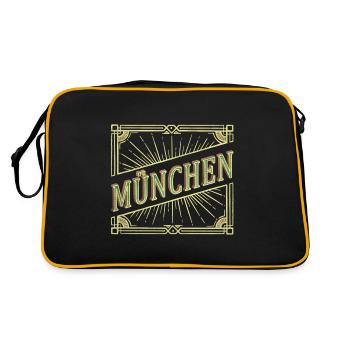 Munich Allemagne City Font Vintage Retro - Sac Retro - noir/or - Dos