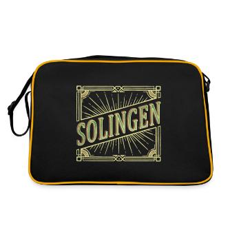 Solingen Germany City Font Vintage Retro - Retro Bag - black/gold - Back