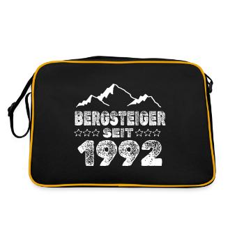 geboren 1992 - Retro Tasche - Schwarz/Gold - Hinten