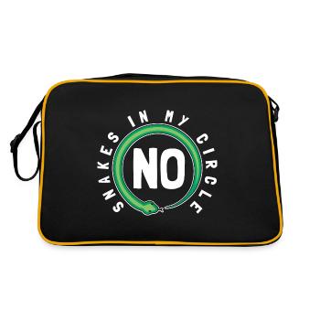 Keine Schlangen in meinem Kreis - Retro Tasche - Schwarz/Gold - Hinten