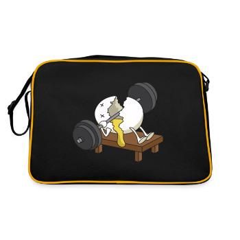 Zerquetschte Eier heben Workout - Retro Tasche - Schwarz/Gold - Hinten