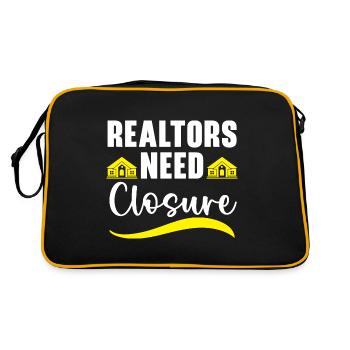 Realtors Need Closure Agent Real Estate Agent - Retro Bag - black/gold - Back
