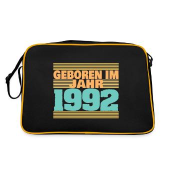 Jahr 1992 - Retro Tasche - Schwarz/Gold - Hinten
