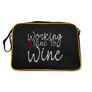 Travailler neuf au vin 3 - Sac Retro - noir/or - Dos