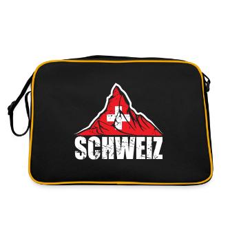 Schweiz Matterhorn - Drapeau suisse - Sac Retro - noir/or - Dos