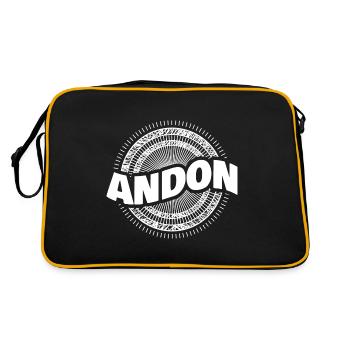 Mann Andon - Retro Tasche - Schwarz/Gold - Hinten