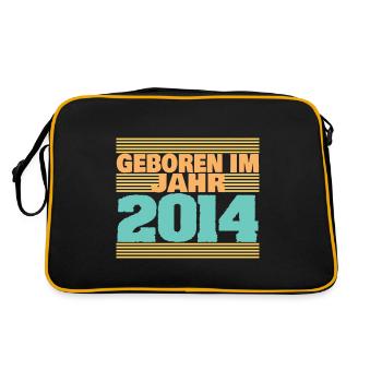 Jahr 2014 - Retro Tasche - Schwarz/Gold - Hinten