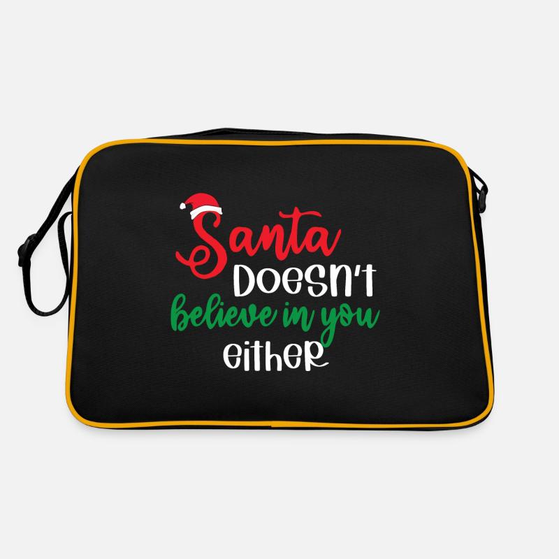 Der Weihnachtsmann glaubt auch nicht an dich Retro Tasche