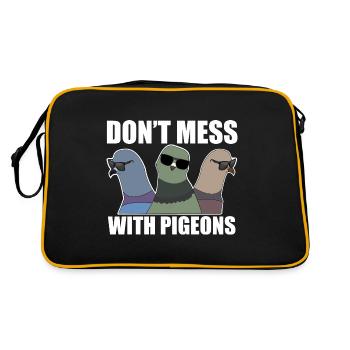 Ne plaisantez pas avec la conception de pigeons pour les amateurs de pigeons - Sac Retro - noir/or - Dos