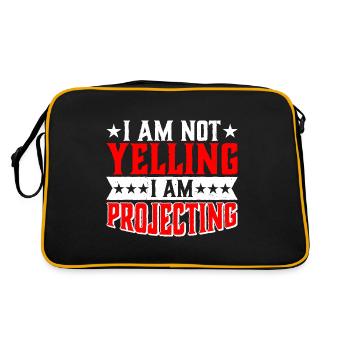 I Am Not Yelling I Am Projecting 2 - Retro Bag - black/gold - Back