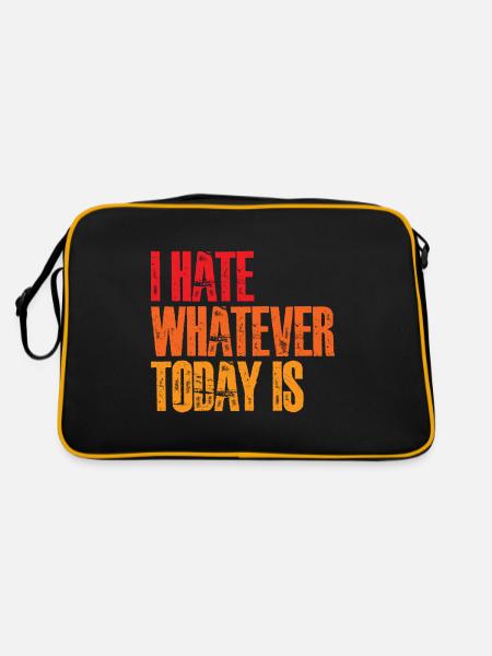 I Hate Whatever Today Is 3 - Retro Tasche - Schwarz/Gold - Hinten