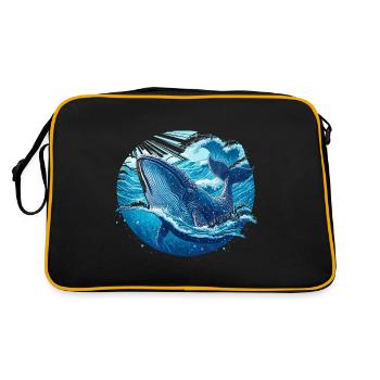Baleine bleue - Sac Retro - noir/or - Dos