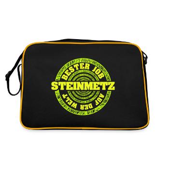 Job Stonemason - Retro Bag - black/gold - Back