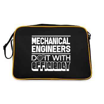 Mechanical Engineers Do It With Efficiency - Retro Bag - black/gold - Back