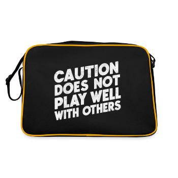 Caution Does Not Play Well With Others 94 - Retro Bag - black/gold - Back