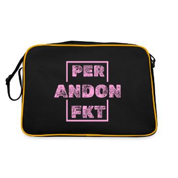 Andon - Retro Tasche - Schwarz/Gold - Hinten