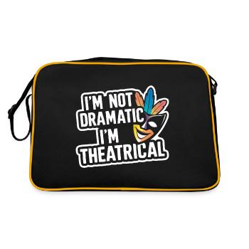 Je ne suis pas dramatique, je suis théâtral 55 - Sac Retro - noir/or - Dos
