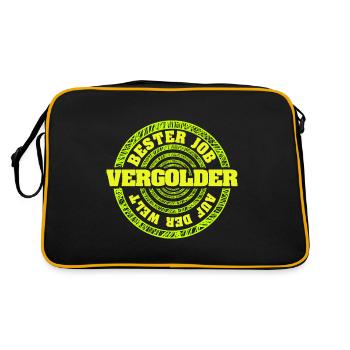 Job Vergolder - Retro Tasche - Schwarz/Gold - Hinten