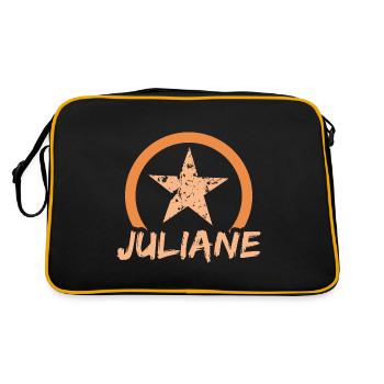 First name Juliane - Retro Bag - black/gold - Back