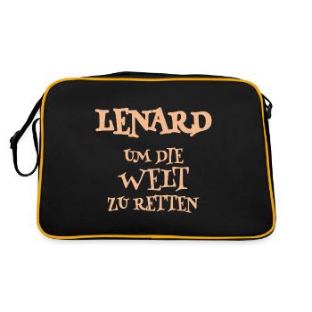 Aide Lenard - Sac Retro - noir/or - Dos