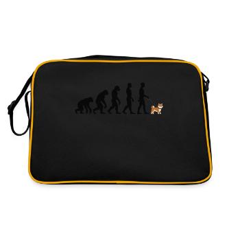 Shiba Inu - Sac Retro - noir/or - Dos