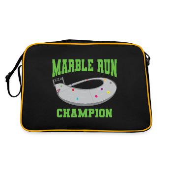 MARBLE RUN - Retro Bag - black/gold - Back