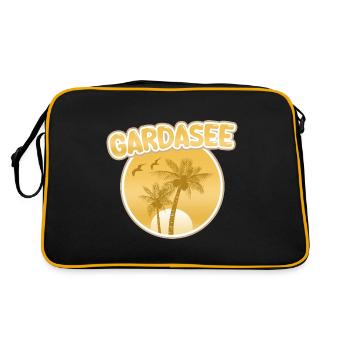Cadeau pour le lac de Garde - Sac Retro - noir/or - Dos