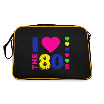 Disco.I love the 80's. 80's Style. 80's Music - Retro Bag - black/gold - Back
