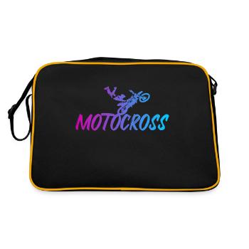 Motocross - Retro Tasche - Schwarz/Gold - Hinten