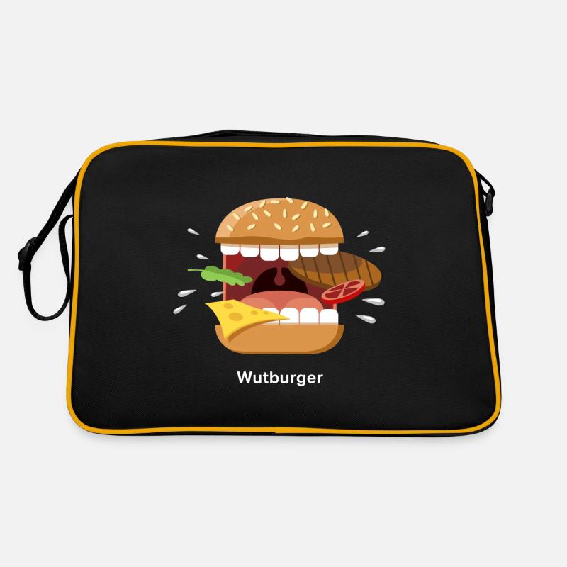 Anger / screaming hamburger Retro Bag