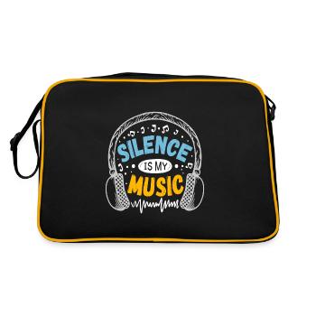 Introvert highly sensitive INFJ saying gift - Retro Bag - black/gold - Back