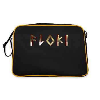 Floki Geschenk nordische Wikinger Mythologie Odin - Retro Tasche - Schwarz/Gold - Hinten