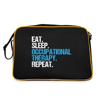 Ergotherapie Ergotherapeut Ergotherapeutin - Retro Tasche - Schwarz/Gold - Hinten