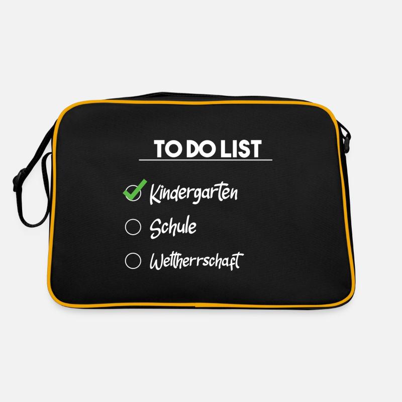 To do list - kindergarten schule weltherrschaft Retro Tasche