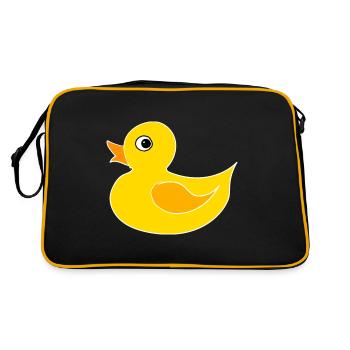 Duck Duck Squeaky Duck Quak - Retro Bag - black/gold - Back