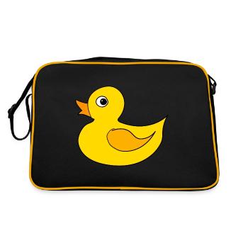 Duck Duck Squeaky Duck Quak - Retro Bag - black/gold - Back